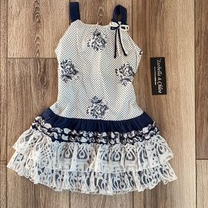 Isobella & Chloe Navy & White Size 4 Dress